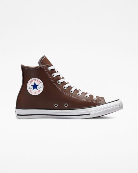 Women's Converse Chuck Taylor All Star Faux Leather High Top Shoes White / Black | AU C3186U